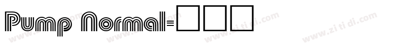 Pump Normal字体转换